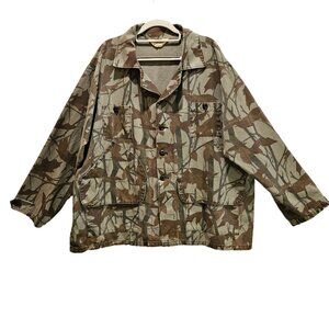 Cabella's Camo Shirt Mens 2XL Button Up Tabs cuff Pockets Cotton Canvas Rugged